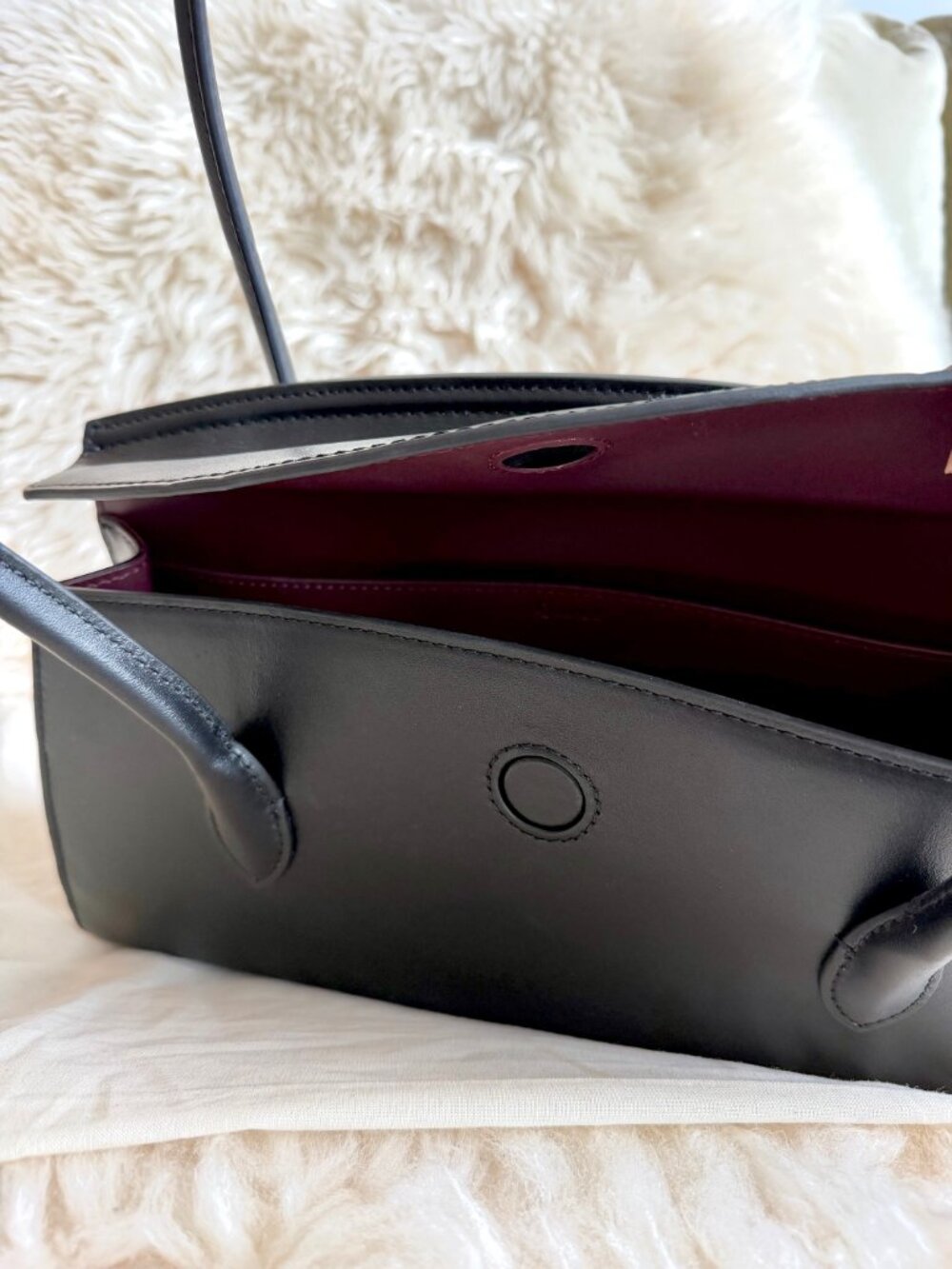 Quince Black Italian Leather East-West Shoulder Bag NWOT - Picture 11 of 12